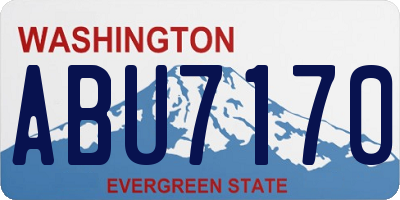 WA license plate ABU7170