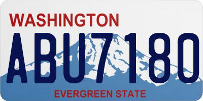 WA license plate ABU7180