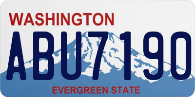 WA license plate ABU7190