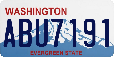 WA license plate ABU7191