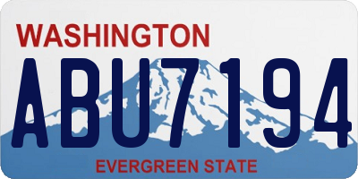 WA license plate ABU7194