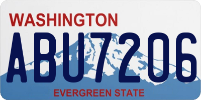 WA license plate ABU7206