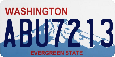 WA license plate ABU7213