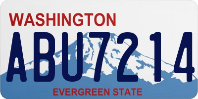 WA license plate ABU7214
