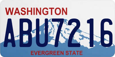 WA license plate ABU7216