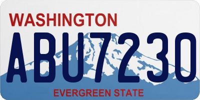 WA license plate ABU7230