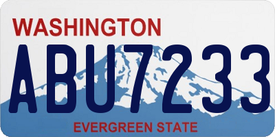 WA license plate ABU7233
