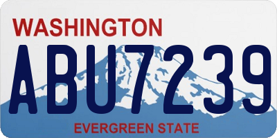 WA license plate ABU7239