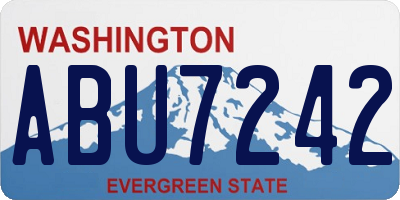 WA license plate ABU7242