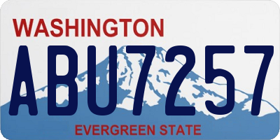 WA license plate ABU7257