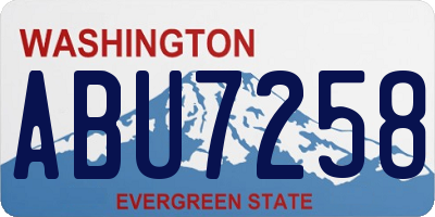WA license plate ABU7258