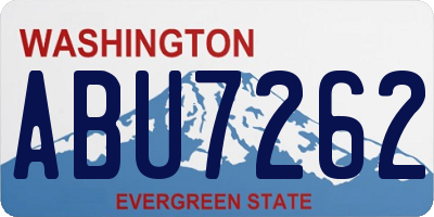 WA license plate ABU7262