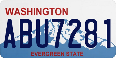 WA license plate ABU7281
