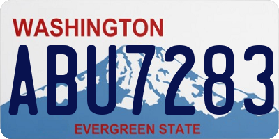 WA license plate ABU7283