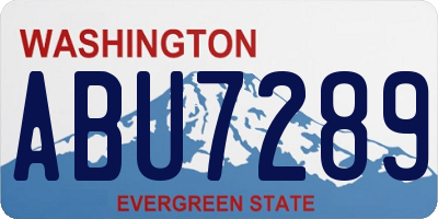 WA license plate ABU7289