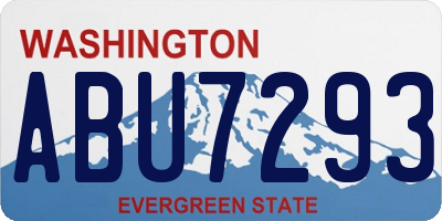 WA license plate ABU7293
