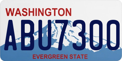 WA license plate ABU7300