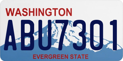 WA license plate ABU7301