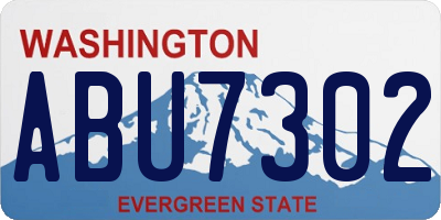 WA license plate ABU7302