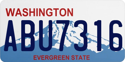 WA license plate ABU7316