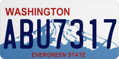 WA license plate ABU7317