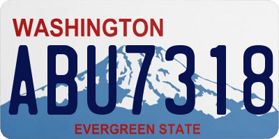 WA license plate ABU7318