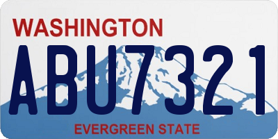 WA license plate ABU7321