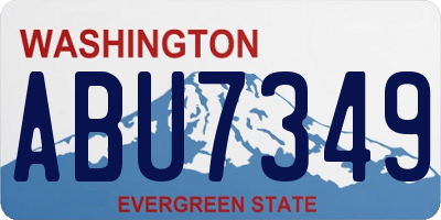 WA license plate ABU7349
