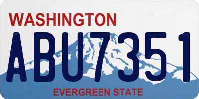 WA license plate ABU7351