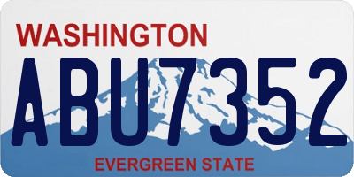 WA license plate ABU7352