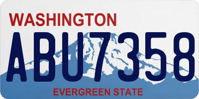 WA license plate ABU7358