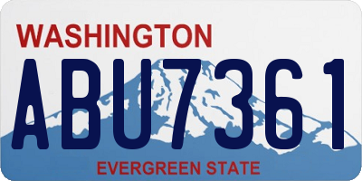 WA license plate ABU7361