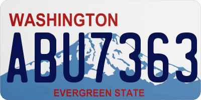WA license plate ABU7363