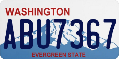 WA license plate ABU7367