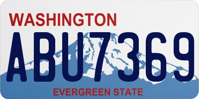 WA license plate ABU7369