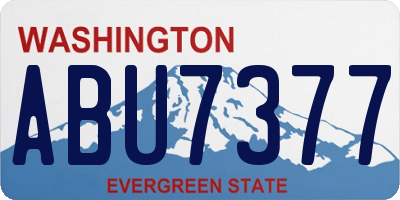 WA license plate ABU7377