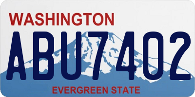 WA license plate ABU7402