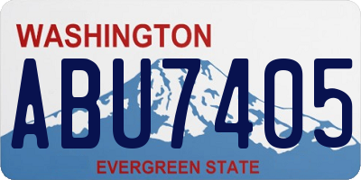 WA license plate ABU7405