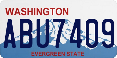 WA license plate ABU7409