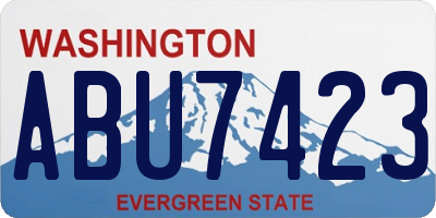 WA license plate ABU7423