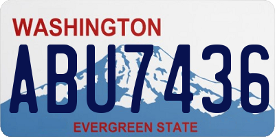 WA license plate ABU7436
