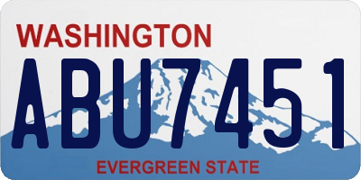 WA license plate ABU7451