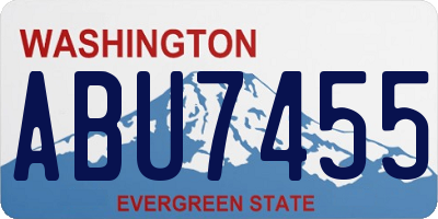 WA license plate ABU7455