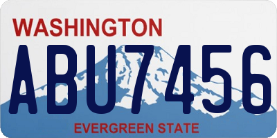 WA license plate ABU7456
