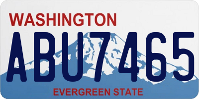 WA license plate ABU7465