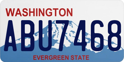WA license plate ABU7468