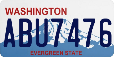WA license plate ABU7476