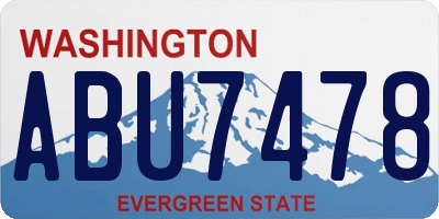 WA license plate ABU7478