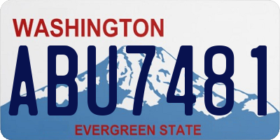 WA license plate ABU7481