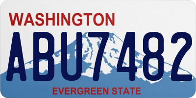 WA license plate ABU7482